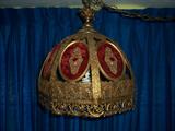 Funky Gold Filigre and Red Velvet Lamp