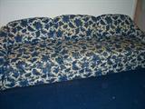 Retro Blue Floral Sofa