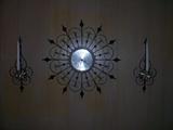 Iron Clock & Matching Sconces