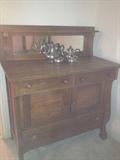 Oak Mirror Back Buffet