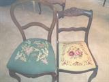 2 Needlepoint Chairs
