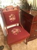 Eastlake needle point antique chair