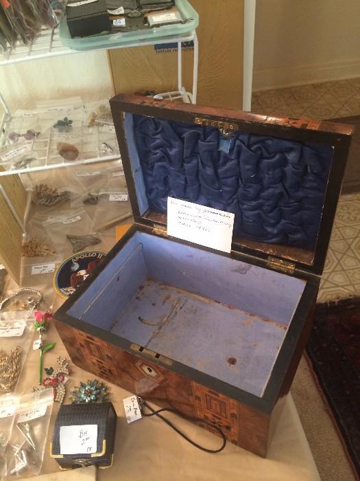 Wooden box made in 1890 by a Leavenworth prisoner