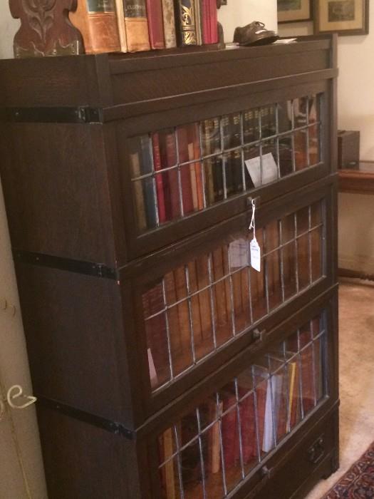 Antique lawyer's book case with bottom drawer