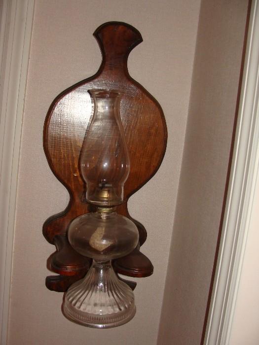 Antique Lantern with custom wall hanger