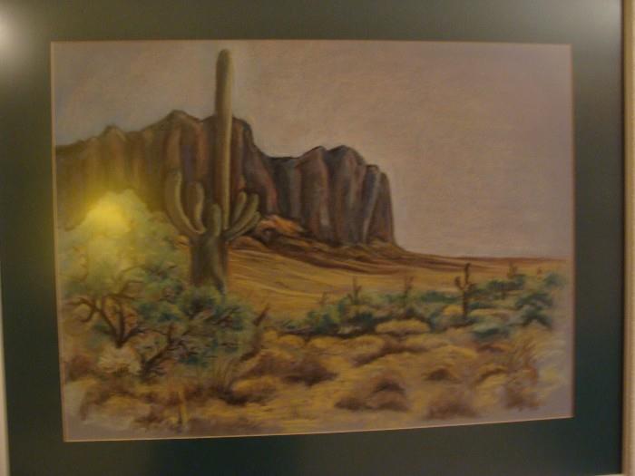 Painting of Desert Scene  by Julio '96 33 X 26