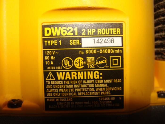 Delta DW621 2 HP Router looks to have never been used