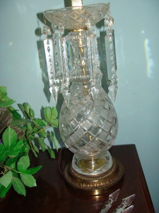 Beautiful Crystal Lamp with Crystal Prisms