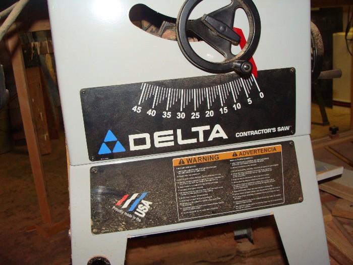 Delta Contractors Table Saw, Delta # 62-044, 1.5-2 hp