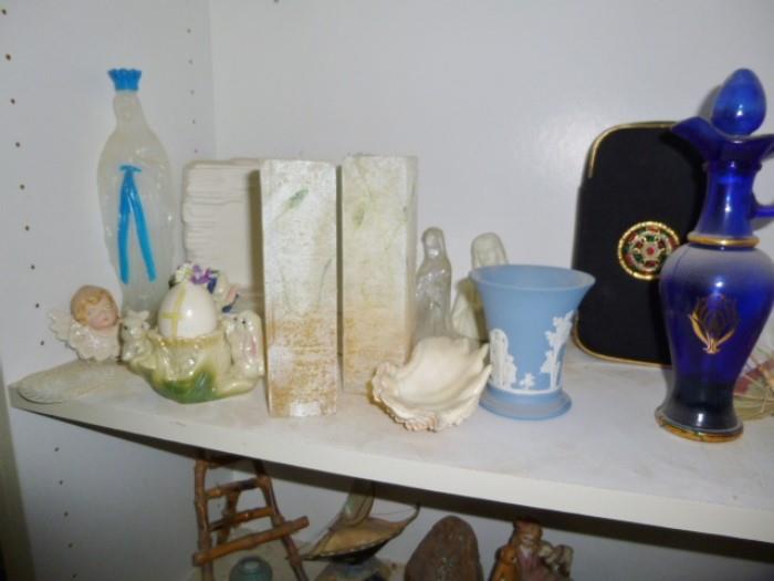 Lots of old glassware & china.