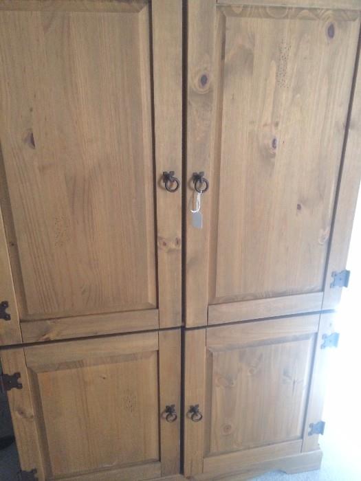 Large pine armoire