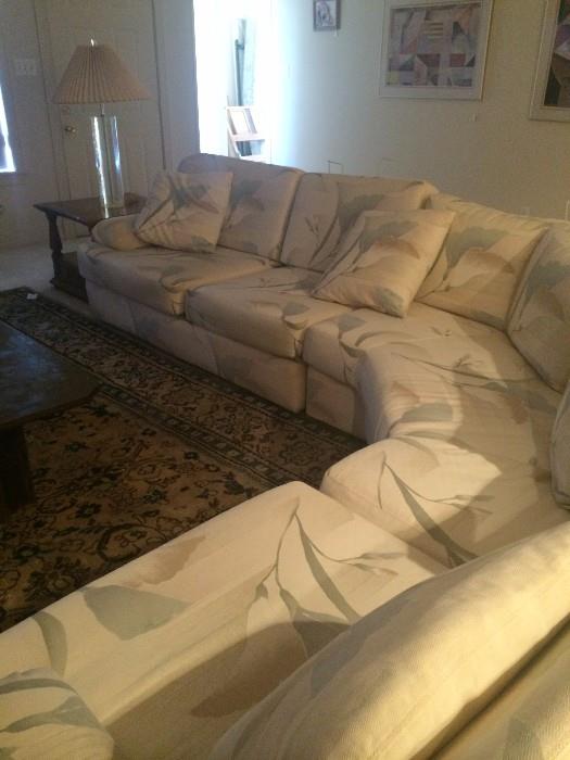 Three piece sectional sofa