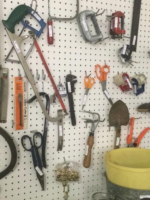 Many hand tools ---- 3 car garage full of "treasures"