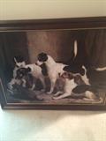 Framed dog art