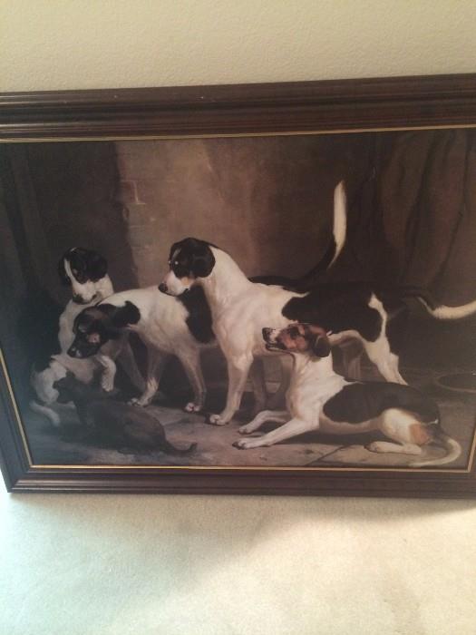 Framed dog art