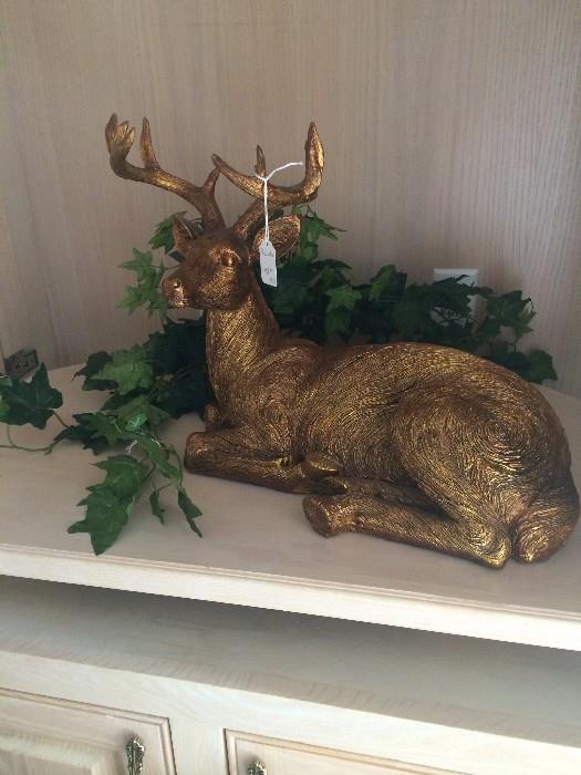 Large brass deer