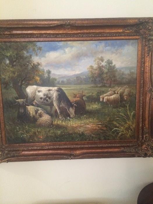 Fabulous pastoral scene framed art