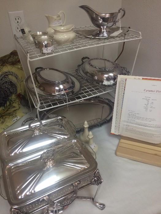 Silver plate serving pieces