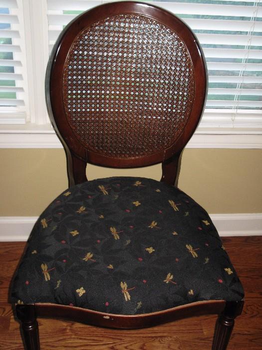 Dragonfly covered side chair