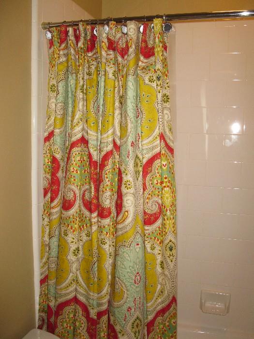 Decorative shower curtain