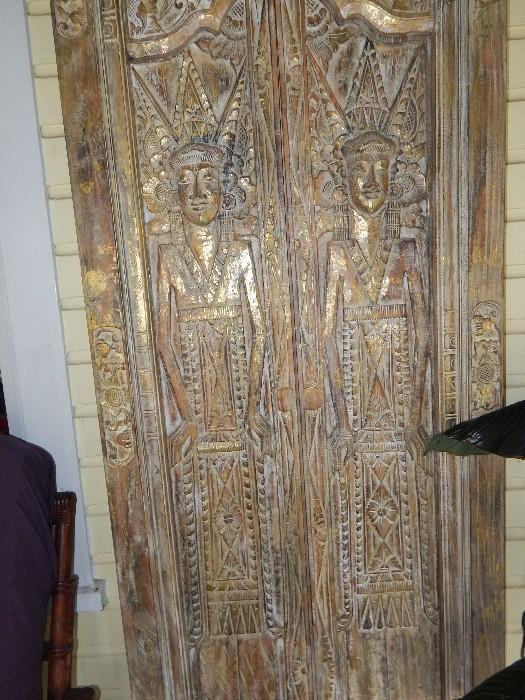 Antique hand carved door