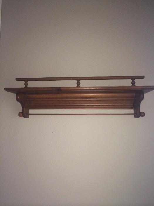 Wooden utility shelf