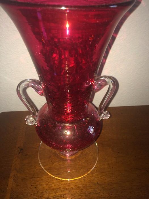 Cranberry vase