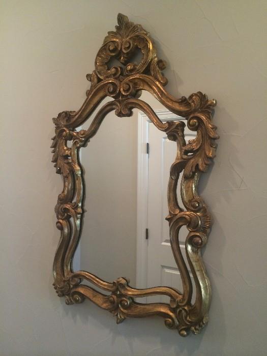 Gold framed mirror