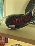 Colorful art glass - fish