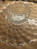 Fostoria punch bowl plate; small Fostoria bowl