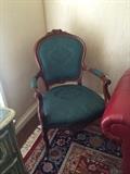 Dark green arm chair