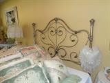 brass/bronze queen bed