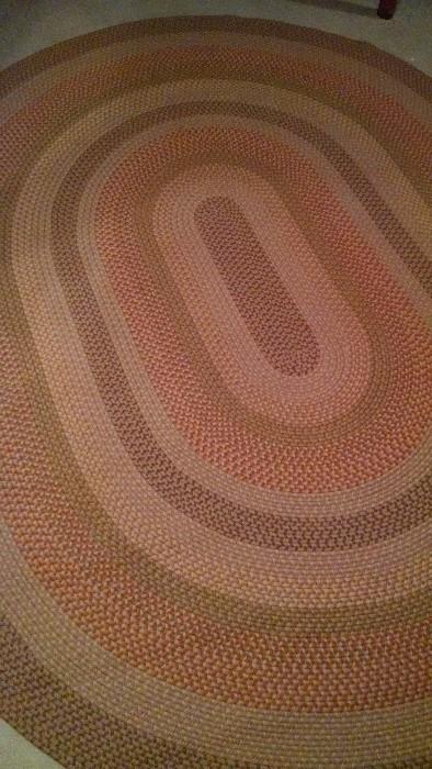 Large oval braided rug