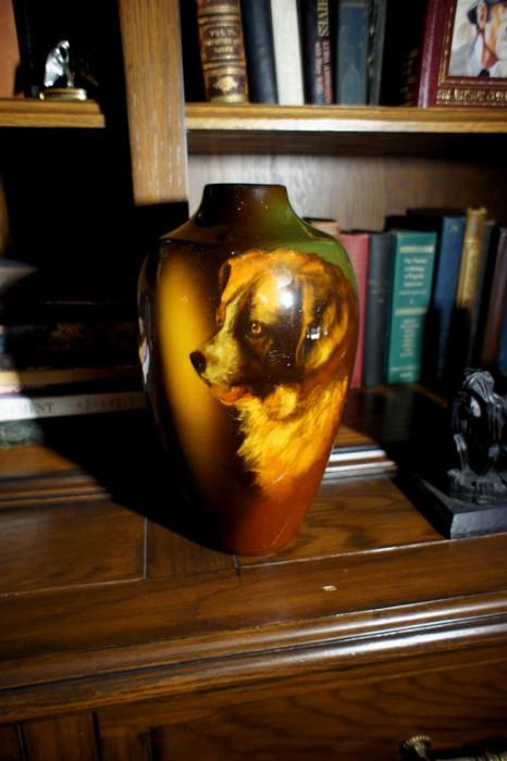 Hand Painted Weller Vase L. Blake 12" Tall