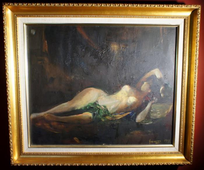Oil on Canvas Armenian Nude - Carlos