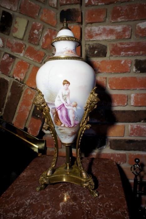 Hand Painted French  Porcelain - E. Grisaro - Sever
