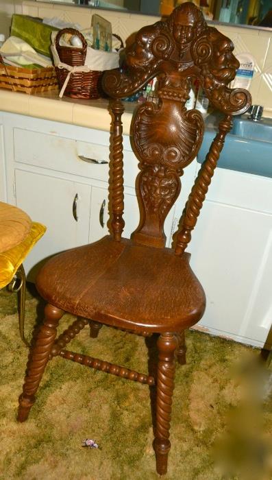 Carved Antique Side Chair