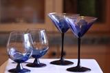 Randy Strong hand-blown glass stemware