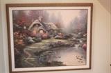 Thomas Kinkade "Everett's Cottage" - measures 24" by 30" - Artist Proof A/P (#179 of 990) - comes with COA and paperwork