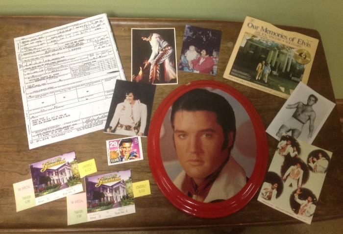 A fan who collected many items over the years of special Elvis history.