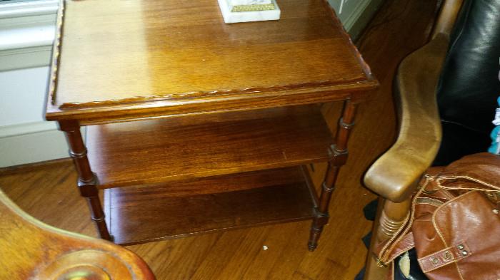 Late Victorian Walnut Tiered Table