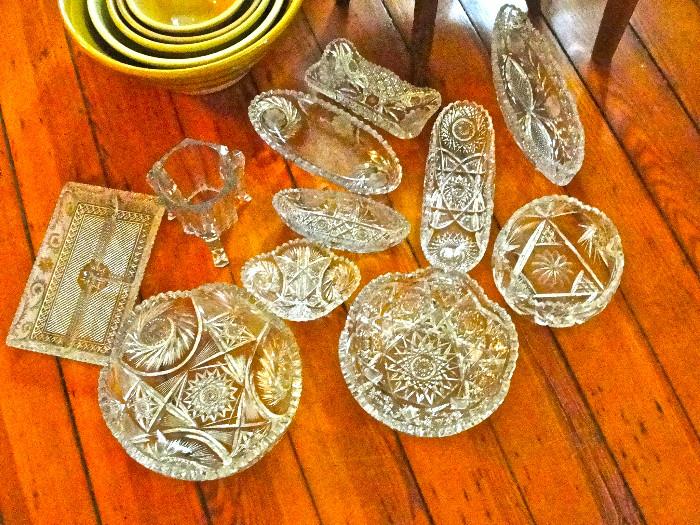 Large Selection of Cut Glass