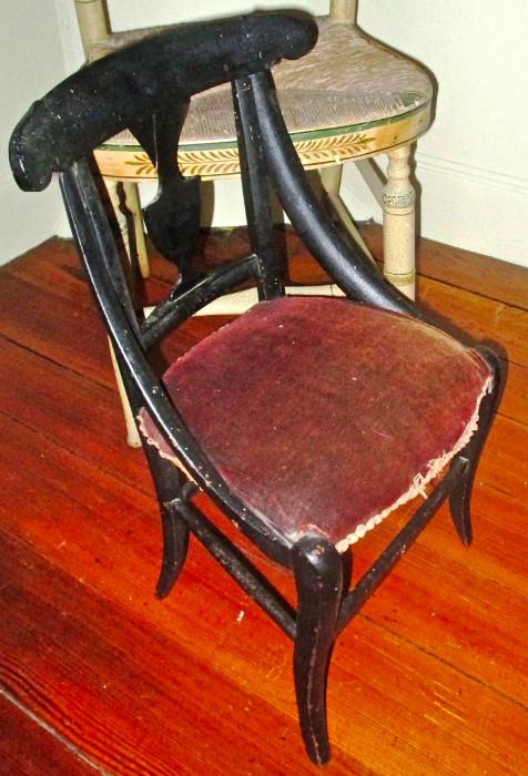 C.1825 Rare Form Youth Chair
