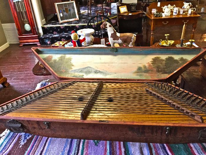 Beautiful Dulcimer in Incredibly Painted Case