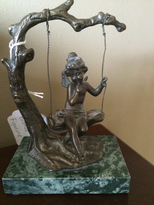 Moreau bronze, angel on swing
