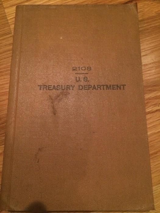 Antique address book from Treasury Dept.