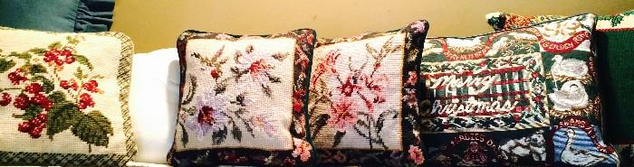 needlework pillows for different seasons