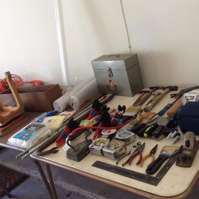 Tools, tapes, and more. 