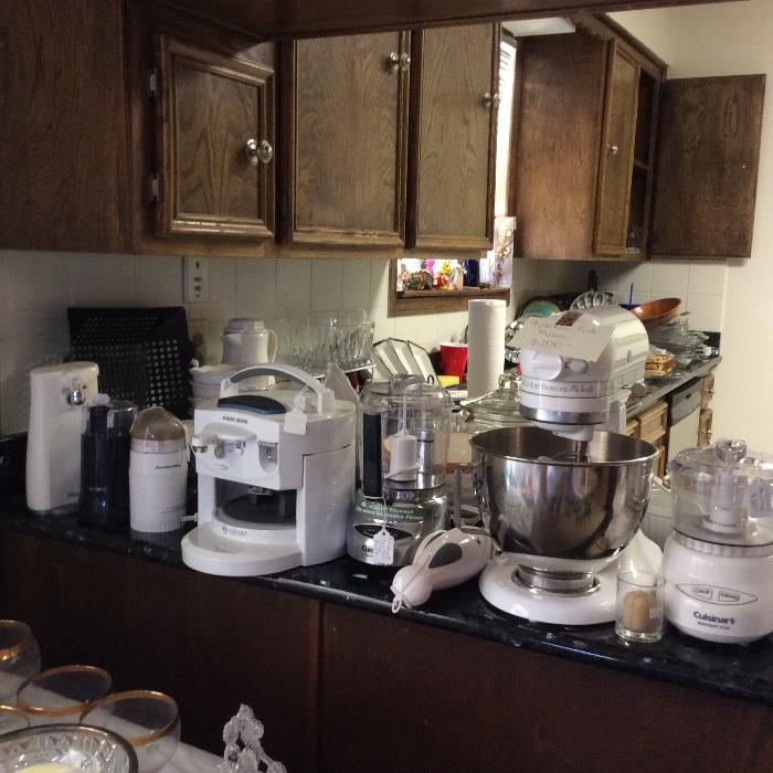 Cuisinart and Kitchen Aid appliances. 
