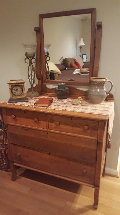 Antique Oak Dresser/Mirror
